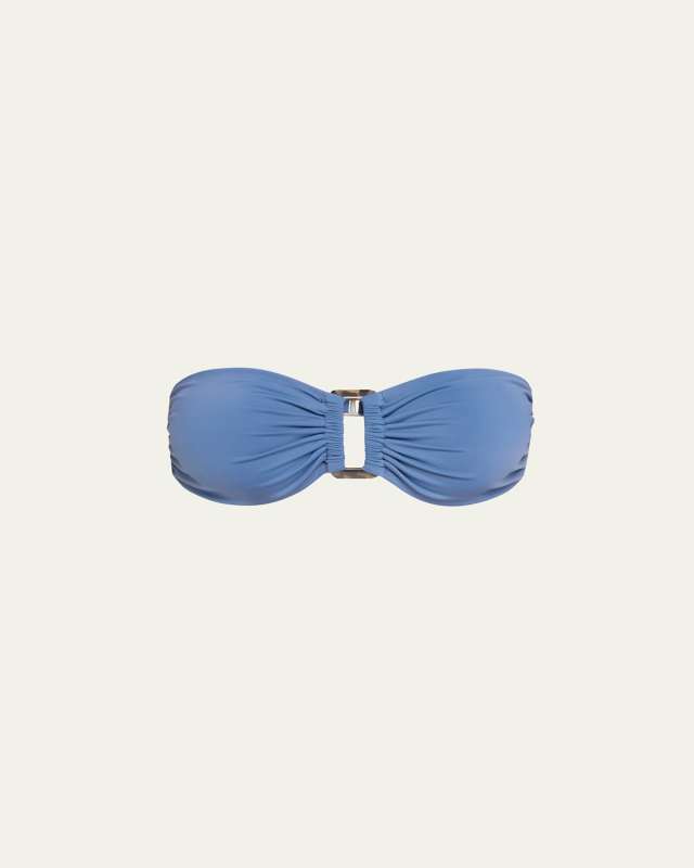 Strapless Tortoise Ring Bandeau Bikini Top
